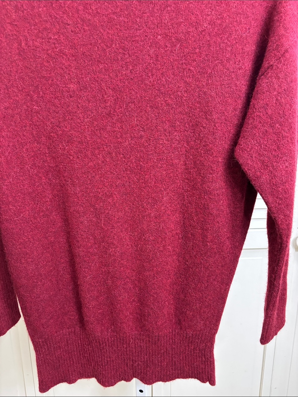 Peruvian Connection Deep Wine Boatneck Alpaca Sweater Large - Picture 9 of 10